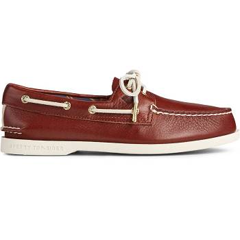 Sperry Authentic Original Plushwave Kožené Bordove - Damske Mokasíny